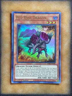 Yugioh Red Rose Dragon LDS2-EN108 Ultra Rare 1st Ed GOLD NM - Image 1