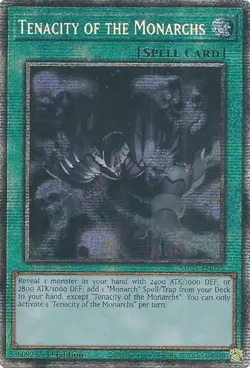 x1 Tenacity of the Monarchs - MP25-EN025 - Starlight Rare - 1st Edition Yu-Gi-Oh - Image 1