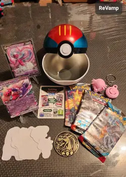 Lureball Tin Lot REVAMP! | 3 Custom Packs | 2 JP V/Ex Cards | Coins, 3D Prints - Image 1