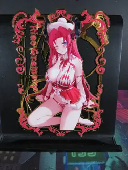 Rias Gremory High School DxD Gold Metal Collectible Card Anime Goddess Waifu - Image 1