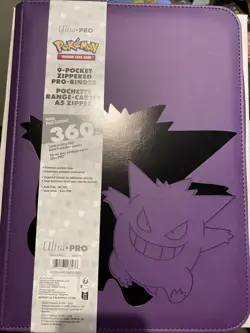 Pokemon TCG Card Game Elite Gengar 9-Pocket Zippered Ultra PRO Binder Collection - Image 1