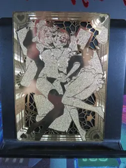 Rem & Ram Re:Zero Gold Metal Collectible Card NM Anime Goddess Waifu Doujin Sexy - Image 3