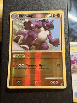 Nidoking [Reverse Holo] - (6/102) Rare - HGSS: Triumphant - Pokemon Card NM - Image 1