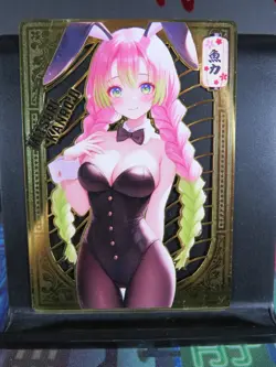 Mitsuri Kanroji Gold Metal Demon Slayer Collectible Card NM Bunny Waifu Doujin - Image 1