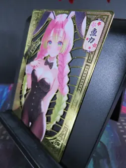 Mitsuri Kanroji Gold Metal Demon Slayer Collectible Card NM Bunny Waifu Doujin - Image 2