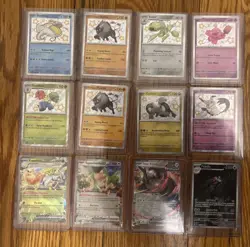 12 Card Paldean Fates Lot Ft Shiny Mimikyu - Image 1