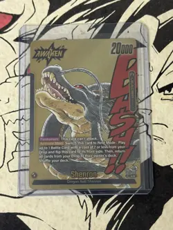 Shenron FB07-097 Leader Gold Manga Booster 02 Dragon Ball Card English DB.1 - Image 1