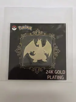 Charizard 24k Gold Plated Sticker Striking Candy Pokemon Rare Card plus others - Image 2