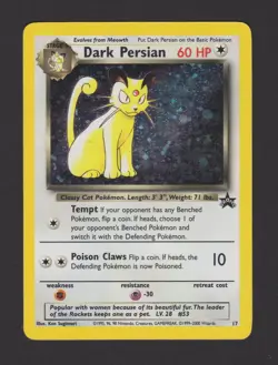 Dark Persian Promo Wizards Black Star 17 ENG - Pokemon Card Rare - Image 1