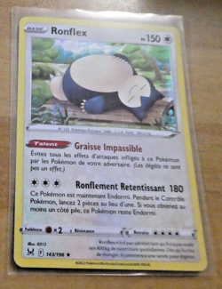 POKEMON CARD GAME HOLO CARTE RONFLEX 143/196 EB11 FR JCC NM 2022 - Image 1