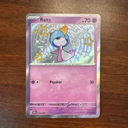 Pokemon Card TCG - Ralts 153/091 - Paldean Fates - Baby Shiny Rare - NM - Image 1