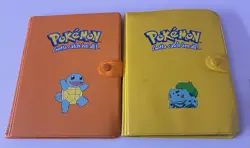 Pokemon First Edition Lot 2 Vintage Squirtle & Bulbasaur Binders - 240+ Cards - Image 1