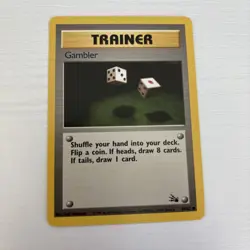1st Edition Trainer Gambler 60/62 Pokemon Card - Image 1