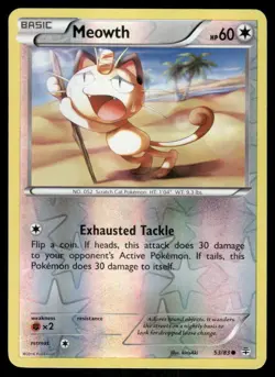 Pokemon Cards Meowth 53/83 Reverse Holo Generations NM - Image 1