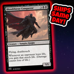 Bloodthirsty Conqueror - Custom Art Magic: The Gathering Playtest Card - Image 1