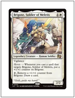 1x Brigone, Soldier of Meletis, Foundations Jumpstart, Magic MTG NM - Image 1