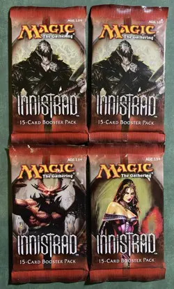 Lot of 4x Innistrad Booster Packs - Magic The Gathering - 2011 Orinal Sealed - Image 1