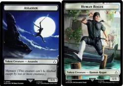 Assassin / Human Rogue (Token) - Foil - [Universes Beyond: Assassin's Creed] MTG - Image 1