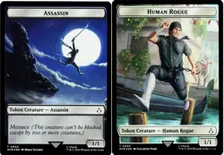 Assassin / Human Rogue (Token) - Foil - [Universes Beyond: Assassin's Creed] MTG - Image 2