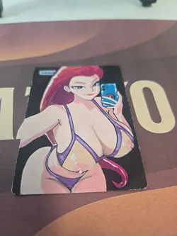 MTG Altered Island Waifu Jessie (Pokemon) Anime Fan Art Hand-Painted Style - Image 3