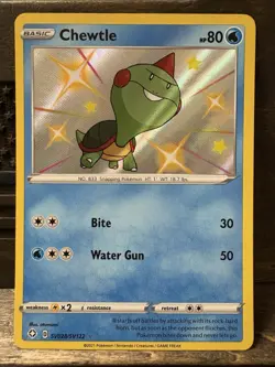 Chewtle (SV028/SV122) Shiny Holo Rare Shining Fates: Shiny Vault NM Pokemon TCG - Image 1