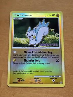 Pokemon TCG Pachirisu Diamond & Pearl 35/130 Reverse Holo Stamped - Image 1
