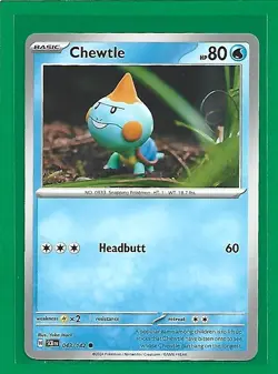 Pokemon TCG SV-Stellar Crown Chewtle #43/142 Regular Common - Image 1