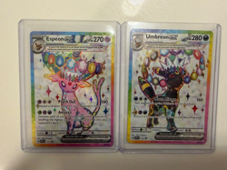 Pokemon TCG Umbreon Ex Espeon Ex Svp 175 176 Promo Pair NM Prismatic Evolution - Image 1