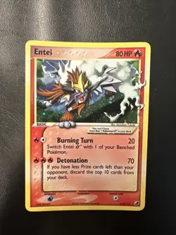 Entei Gold Star Holo 113/115 2005 EX Unseen Forces NM Clean Pokemon - Image 1