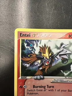 Entei Gold Star Holo 113/115 2005 EX Unseen Forces NM Clean Pokemon - Image 2