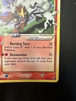 Entei Gold Star Holo 113/115 2005 EX Unseen Forces NM Clean Pokemon - Image 5