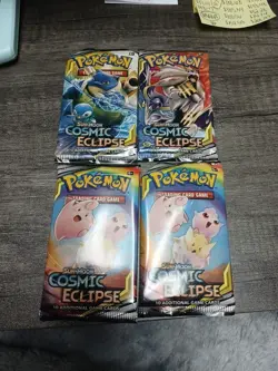 Lot Of 4- POKEMON TCG COSMIC ECLIPSE Booster Packs Factory Sealed - Image 1