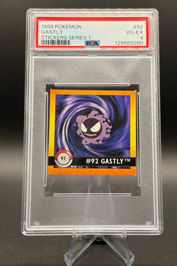 1999 Pokemon Stickers Series 1 ArtBox ~ Gastly ~ #92 PSA 4 - Image 1