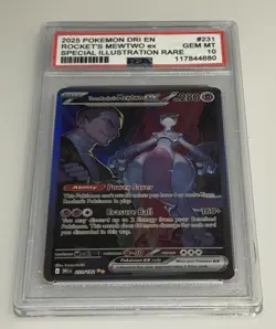 Pokemon TCG Team Rocket's Mewtwo EX Destined Rivals 231/182 PSA 10 - Image 1