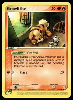 GROWLITHE 65/100 COMMON SANDSTORM POKEMON - Image 1