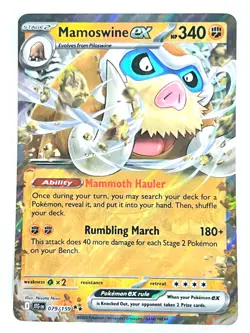 Mamoswine ex 079/159 Double Rare Journey Together Pokemon - Pack Fresh Near Mint - Image 1