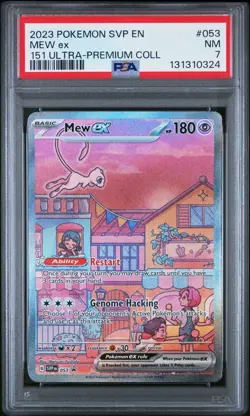 2023 POKEMON SVP EN-SV BLACK STAR PROMO 151 ULTRA-PREM COLL #053 MEW ex PSA 7 - Image 1