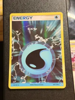 Pokemon TCG- Water Energy- 107/110- Holo Rare- Holon Phantoms- LP - Image 1