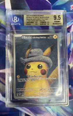 Pikachu with Grey Felt Hat Pokemon Van Gogh Promo Scarlet & Violet BGS 9.5 Gem - Image 1