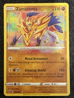 Pokemon TCG Zamazenta Vivid Voltage 102/185 Holo Amazing Rare - Image 1