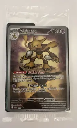 Alakazam 009 - Pokemon TCG Mega Evolution: Black Star Promo Sealed NM - Image 2