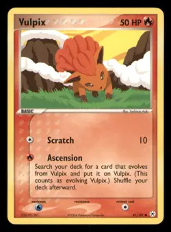 Pokemon Hidden Legends 81/101 Vulpix NM - Image 1