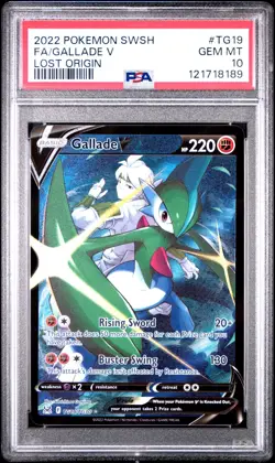 2022 Pokemon Sword & Shield Lost Origin Gallade V TG19 Trainer Gallery PSA 10 - Image 1