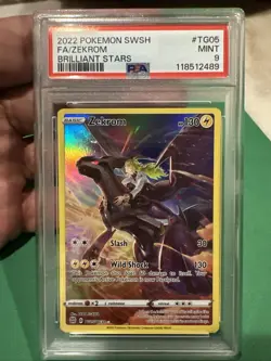 Pokemon TCG Zekrom Holo Ultra Rare Card TG05/TG30 Brilliant Stars ,PSA 9 - Image 3