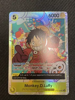 Monkey D Luffy OP07-109 SR 500 Years in the Future Foil One Piece English Card - Image 1