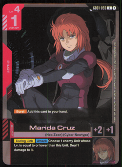 Marida CruzGundam Card Game . Newtype Rising Rare . GD01-093 - Image 1