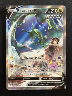 Rayquaza V Evolving Skies 194/203 Holo Ultra Rare Card Alt Art Pokemon Near Mint - Image 1