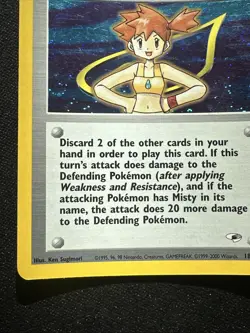 Misty 18/132 - Gym Heroes - Holo Rare Trainer Pokemon Card - English - Image 5