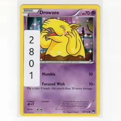 Pokemon TCG Drowzee 50/122 XY BREAKpoint Regular Common Card EN-LP 2016 - Image 3