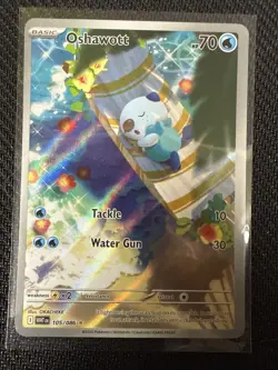 Pokemon Oshawott TCG White Flare Illustration Rare Card 105/086 Sv: White - Image 1